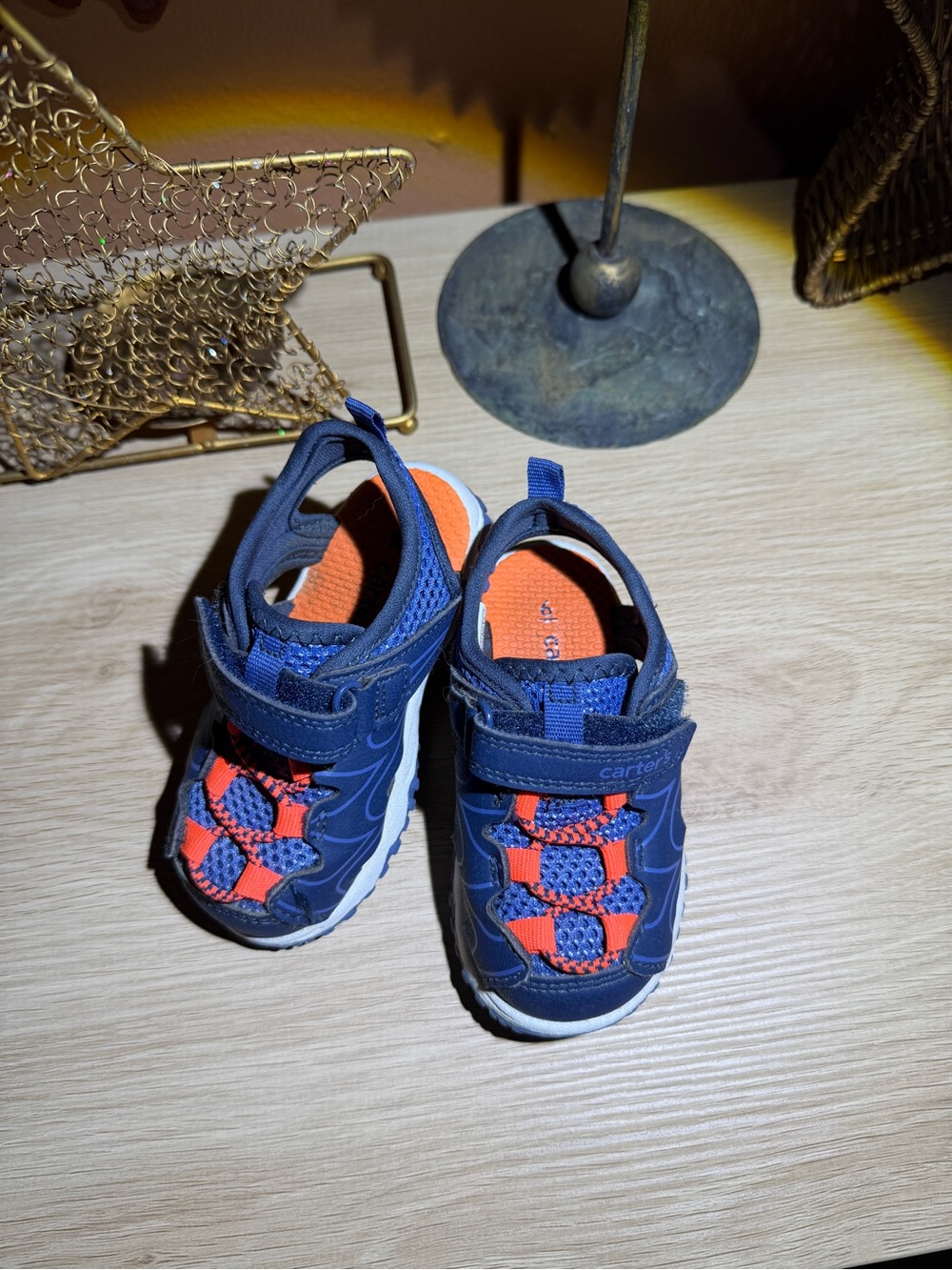 Carter's Navy and Orange Kids Athletic Sandals
